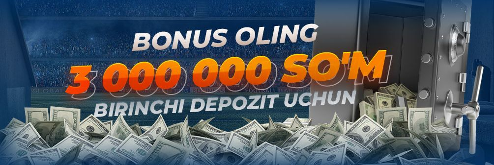 İlk depozit üçün 3.000.000 SOM bonus qazanın